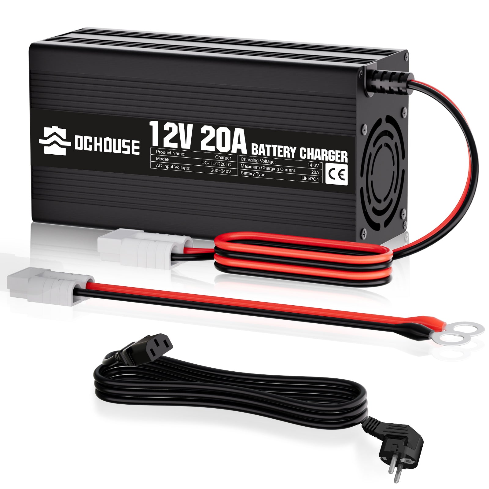 12V 20A AC zu DC Lithium Batterie Ladegerät