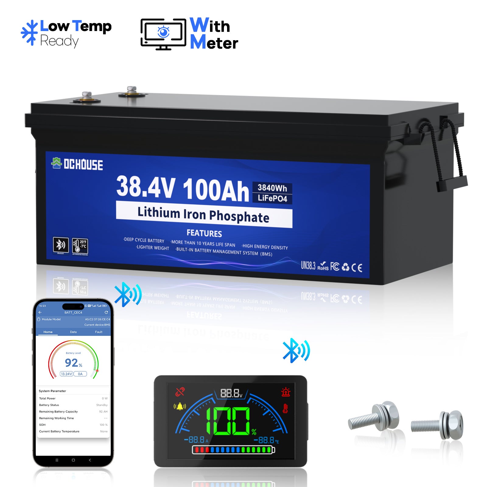 36V 100Ah Kälteschutz, Bluetooth