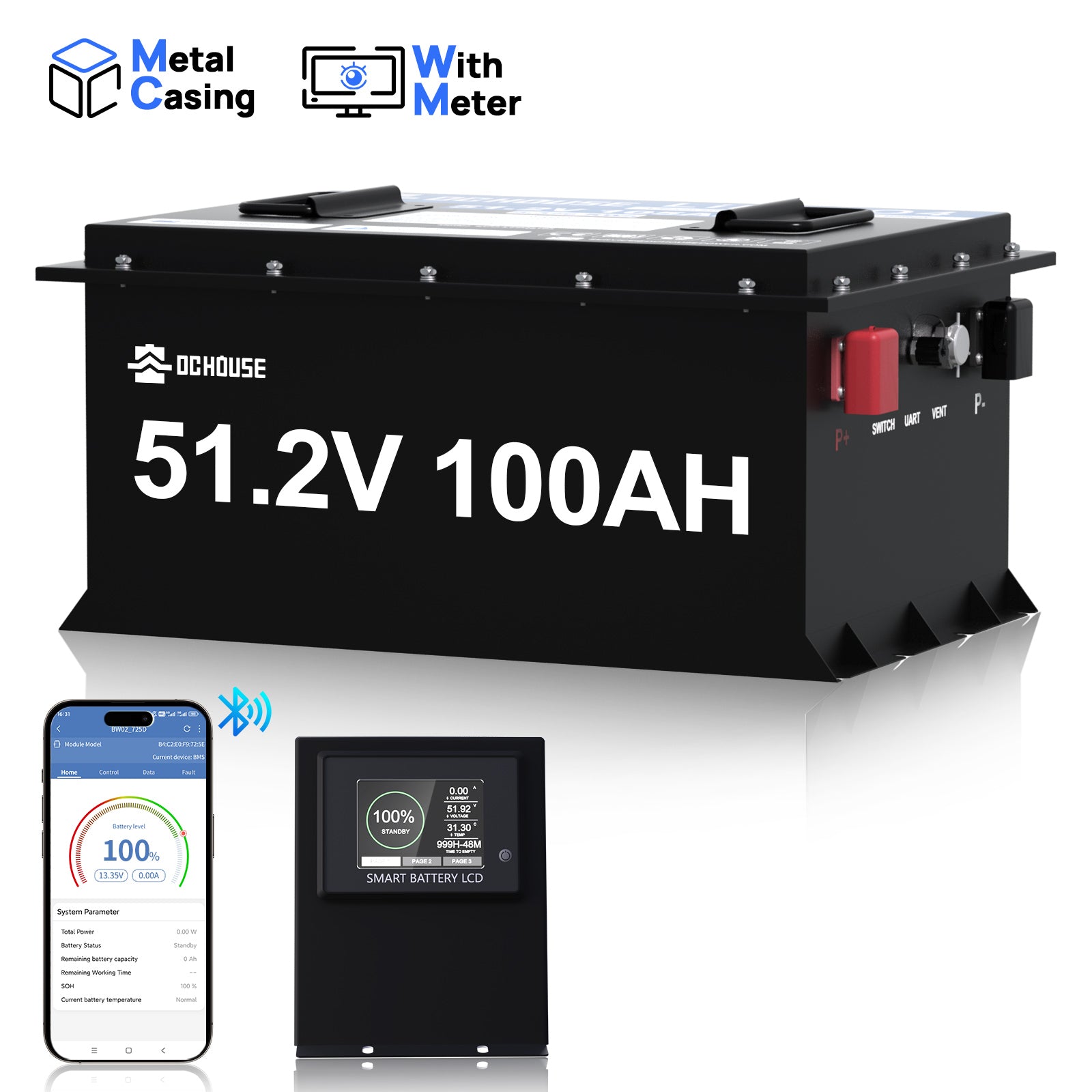 48V 100Ah mit Metallgehäuse