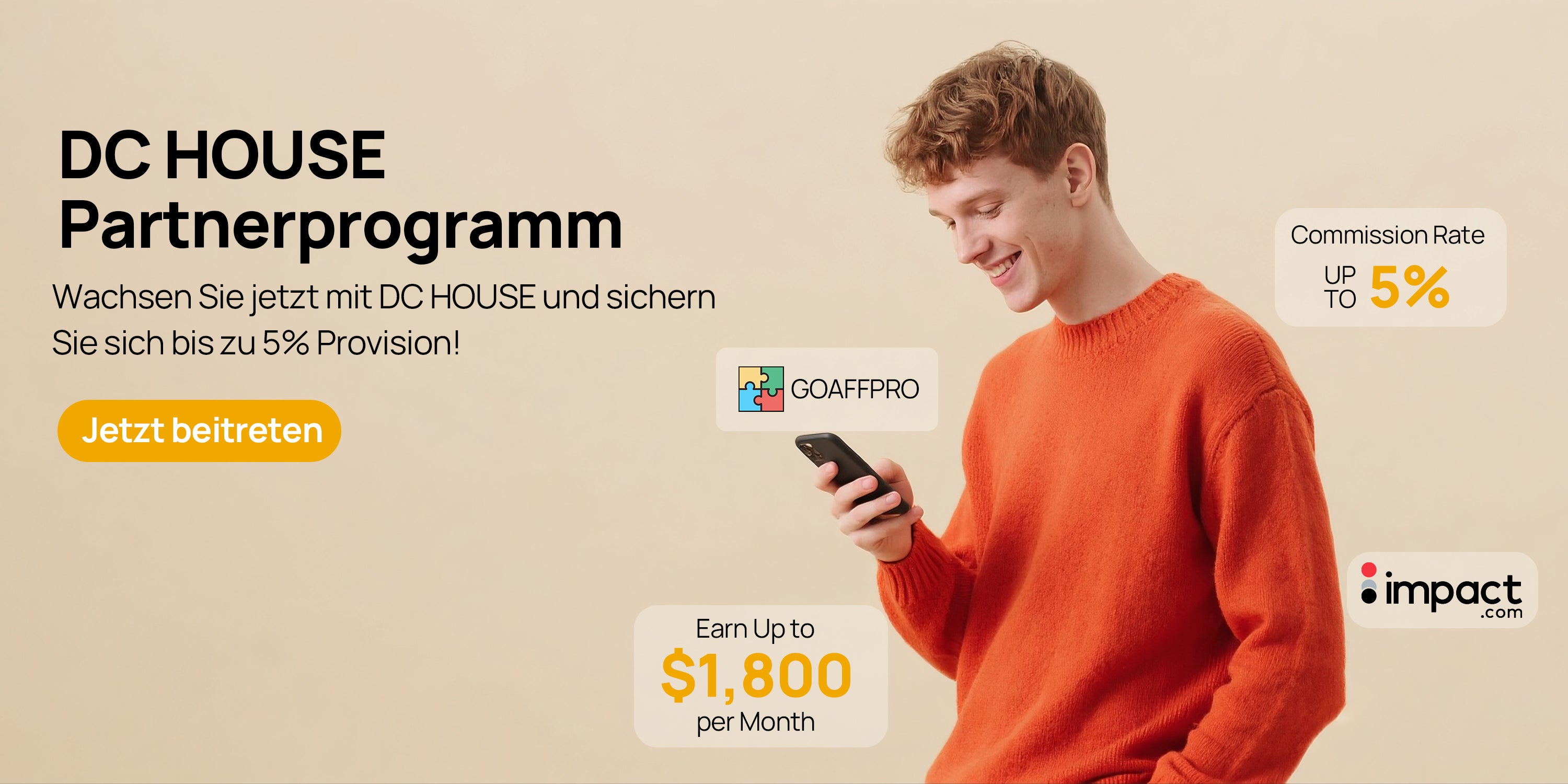 DC HOUSE Affiliate Program – Earn up to 5% commission promoting LiFePO₄ batteries for golf carts, RVs, solar, and marine systems.